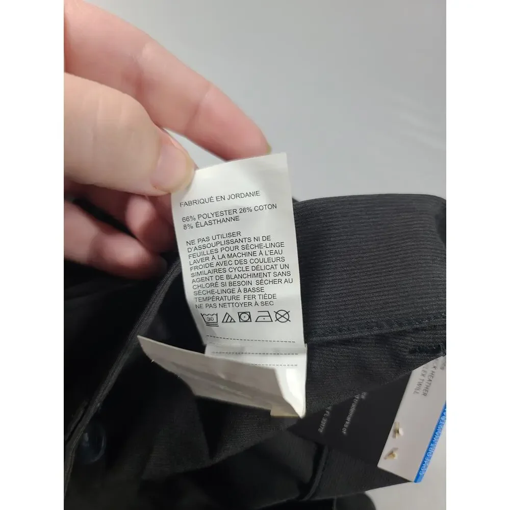 Callaway comfort waistband flat front pant Size 38w 30L black heather golf